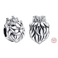 Charm Sterlingové stříbro 925 Královský lev, korálek na náramek symbol