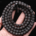 180 Mala náhrdelník Ebenové přírodní tibetské buddhistické modlitební kolo, šestiznakové mantra korálky, 8 mm x 8 mm