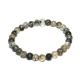 Achát žilnatý, dračí náramek elastický přírodní kámen, kulička 6- 6,8 mm / 16 - 17 cm, klid - ochrana - síla - harmonie