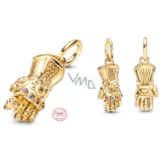 Charm Sterlingové stříbro 925 Marvel The Avengers, Rukavice nekonečna, přívěsek na náramek, film