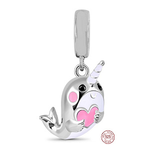 Charm Narval jednorohý, přívěsek na náramek zvíře