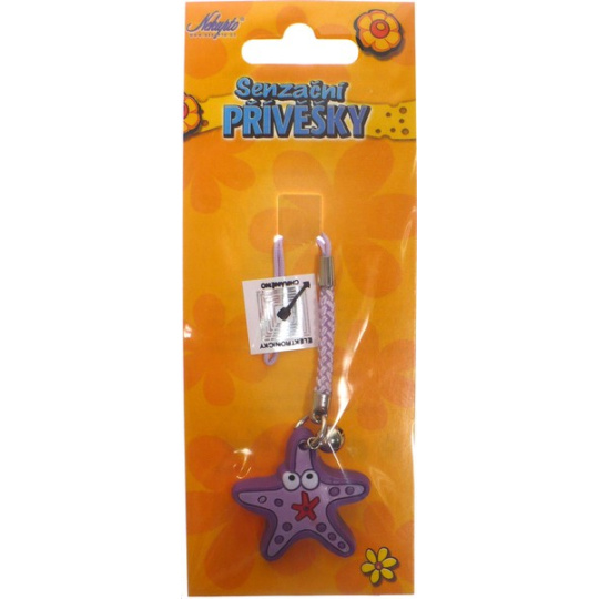 Nekupto Senzační přívěšek Hvězda fialová s rolničkou 1 kus