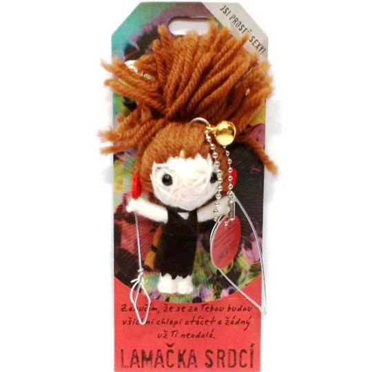 Albi Voodoo přívěsek Lamačka srdcí 8 x 4 cm