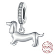 Charm Sterlingové stříbro 925 Pes - Jezevčík, přívěsek na náramek zvíře