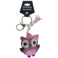 Albi Klíčenka štrasová sova růžová