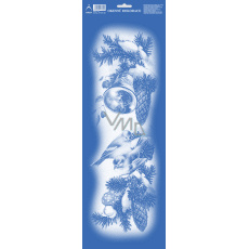 Arch Vánoční samolepka, okenní fólie bez lepidla Pruh větvičky zvonek 50 x 17 cm Arch Vánoční samolepka, okenní fólie bez lepidla Pruh větvičky zvonek 50 x 17 cm