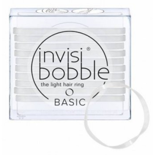 Invisibobble Sprunchie Basic Crystal Clear Ultra tenké gumičky do vlasů průhledné 10 kusů