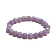 Lepidolit růžový náramek elastický přírodní kámen, kulička 8 mm / 16 - 17 cm, amulet sportovců