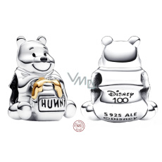 Charm Sterlingové stříbro 925 Disney 100. výročí Medvídek Pú, korálek na náramek, film