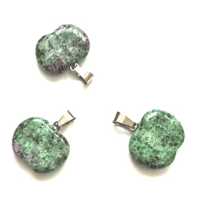 Anyolit / Rubín v Zoisitu Jablko poznání přívěsek přírodní kámen 1,5 cm, odbourává stres