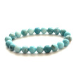 Larimar náramek elastický přírodní kámen, 8,5 mm / 16 - 17 cm, klid - mír - vyrovnanost