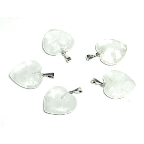 Křišťál Srdce přívěsek přírodní kámen 20 mm, kámen kamenů