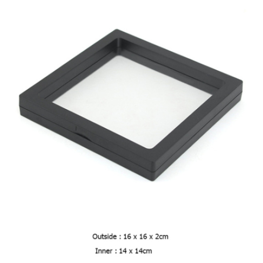 Rámik 3D uniwersalny plastikowy z folią, czarny 16 x 16 cm