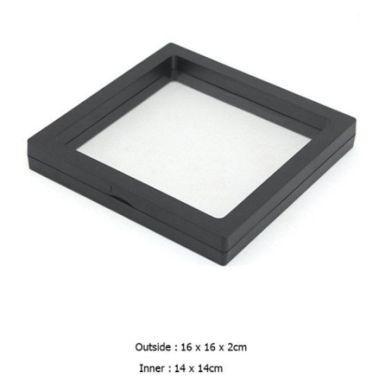 Rámeček 3D univerzální plastový s fólií, černý 16 x 16 cm