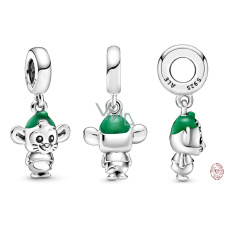 Charm Sterlingové stříbro 925 Disney Popelka - myšák Gus, přívěsek na náramek film