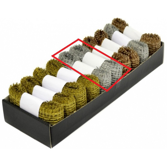 Ditipo Stuha jutová Metalická stříbrná 2 m x 5 cm