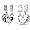 Charm Mateřské pouto - matka a dcera 2v1 srdce, rozdělitelný přívěsek na náramek rodina