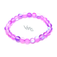 Opalit fialový matný náramek elastický, syntetický kámen kulička 6 mm / 16 cm, pro děti, kámen přání a naděje Opalit fialový matný náramek elastický, syntetický kámen kulička 6 mm / 16 cm, pro děti, kámen přání a naděje