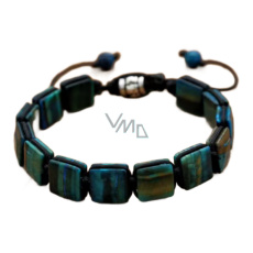 Tygří oko modrý náramek pletený přírodní kámen 10 x 10 x 5 mm / 18,5 mm, posuvné zapínání, kámen slunce a země, přináší štěstí a bohatství Tygří oko modrý náramek pletený přírodní kámen 10 x 10 x 5 mm / 18,5 mm, posuvné zapínání, kámen slunce a země, přináší štěstí a bohatství