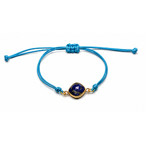 Lapis lazuli – nastavitelný náramek na šňůrce | přírodní minerál | Symbol moudrosti