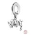 Zawieszka ze srebra próby 925 Byk, Charging Bull - Wall Street w centrum finansowym Nowego Jorku, wisiorek do bransoletki podróżnej