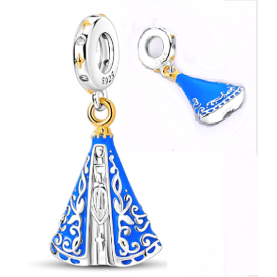 Charm Duchovní symbol, Virgin San Juan Lagos blahoslavená Panna Marie uctívaná mexickými a texaskými, přívěsek na náramek