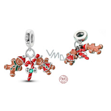 Charm Sterlingové stříbro 925 Vánoční perníčky 3v1, přívěsek na náramek Vánoce Charm Sterlingové stříbro 925 Vánoční perníčky 3v1, přívěsek na náramek Vánoce
