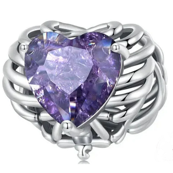 Charm Srdce kostlivce, korálek na náramek Halloween