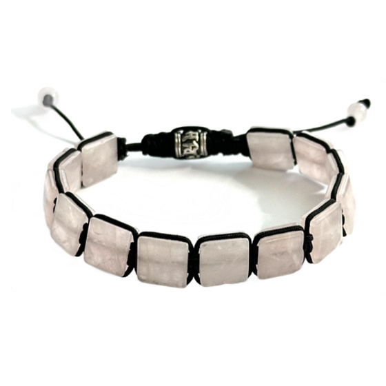 Růženin náramek pletený přírodní kámen lásky