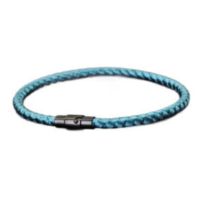 Lanový Magnetický náramek – světle modrý 20,5 cm x 4 mm, unisex Lanový Magnetický náramek – světle modrý 20,5 cm x 4 mm, unisex