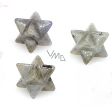 Labradorit merkaba hmatka z přírodního kamene 13 mm,1 kus, kámen proměny