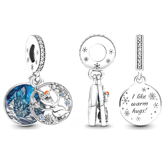 Charm Disney Ledové království, Olaf 2v1, přívěsek na náramek, film