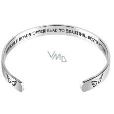 Nerezová ocel náramek stříbrný s gravírováním Jsi milován..., otevřená manžeta, 2,5 mm Nerezová ocel náramek stříbrný s gravírováním Jsi milován..., otevřená manžeta, 2,5 mm