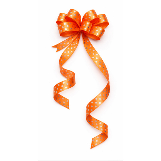 Kokarda – stahovací ozdobná stuha oranžová se vzorem 50 cm
