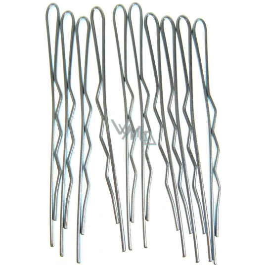 Duko Vlasové spony stříbrné 6 cm 10 kusů