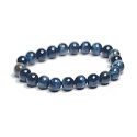 Tygří oko tmavě-modro šedé elastický přírodní kámen, kulička 8 mm / 16 - 17 cm, kámen slunce a země, přináší štěstí a bohatství