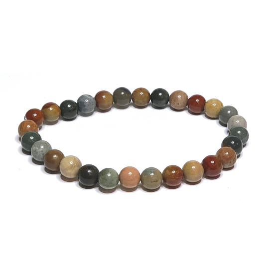 Jaspis Ocean náramek elastický přírodní kámen pozitivní energie