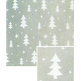 Nekupto Dárkový balicí papír vánoční 70 x 200 cm Stříbrný, bílé stromky