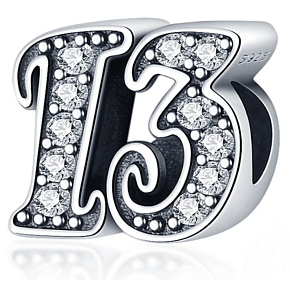 Charm 13 výročí, korálek na náramek