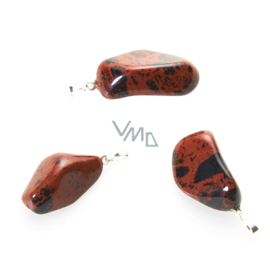 Obsidián Moka Troml přívěsek přírodní kámen, M cca 3 cm, 1 kus, kámen záchrany Obsidián Moka Troml přívěsek přírodní kámen, M cca 3 cm, 1 kus, kámen záchrany