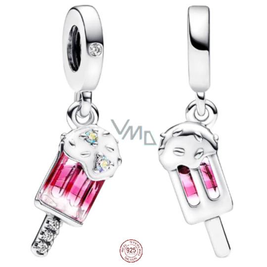 Charm Sterlingové stříbro 925 Nanuk - Sladká lahůdka pro toho, kdo má tvé srdce, přívěsek na náramek jídlo a pití Charm Sterlingové stříbro 925 Nanuk - Sladká lahůdka pro toho, kdo má tvé srdce, přívěsek na náramek jídlo a pití