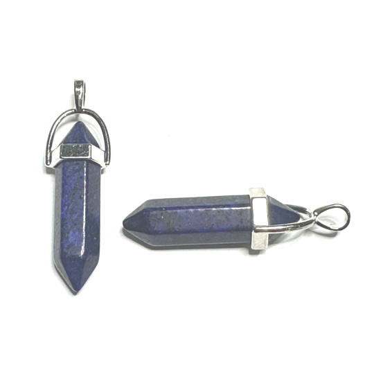 Lapis Lazuli kyvadlo šestihran přívěsek přírodní kámen 41 x 13 mm, kámen harmonie