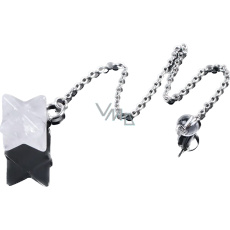 Křišťál Merkaba kyvadlo přívěsek z přírodního kamene 21 x 21 x 21 mm, kámen kamenů