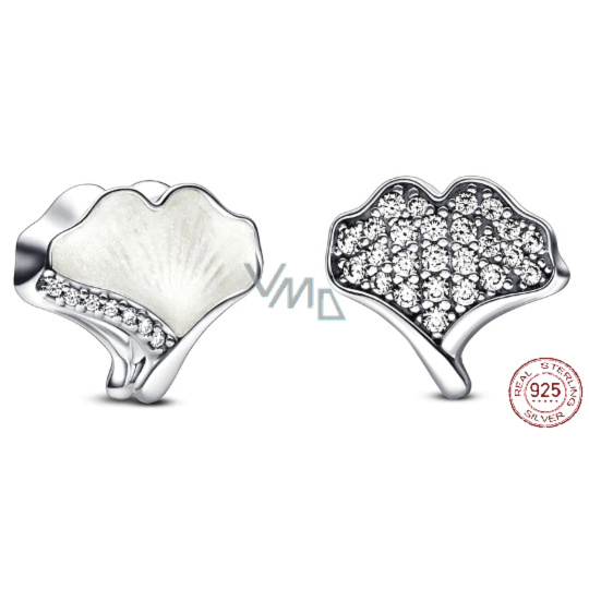 Charm Sterlingové stříbro 925 Ginkgo Biloba Smart, korálek na náramek příroda Charm Sterlingové stříbro 925 Ginkgo Biloba Smart, korálek na náramek příroda