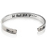 Nerezová ocel náramek stříbrný s gravírováním Nechte to jít, otevřená manžeta, 4 mm