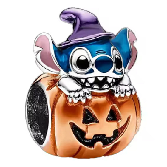 Charm Disney Lilo & Stitch – Halloween Stitch v dýni | korálek na náramek, film