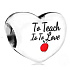 Charm Paní učitelce - učit s láskou, korálek srdce na náramek láska