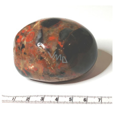 Jaspis Brekcie Tromlovaný přírodní kámen 100 - 160 g, 1 kus, kámen pozitivní energie