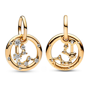 Charm Pozlacené znamení zvěrokruhu Vodnář, přívěsek na náramek Charm Pozlacené znamení zvěrokruhu Vodnář, přívěsek na náramek