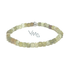 Granat Tsavoryt zielony fasetowany, elastyczna opaska, naturalny kamień, kuleczka 4,5 mm / 16 - 17 cm, talizman ogrodnika